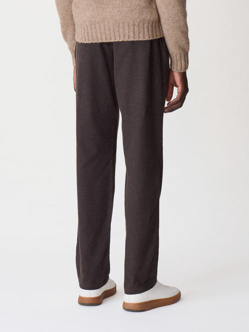 Chino slack regular en coton stretch marron - 2 - Father & Sons   - 5 