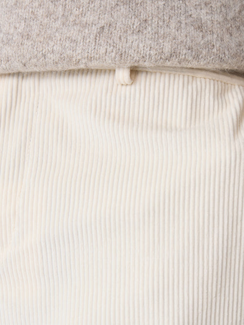 Pantalon regular en velours côtelé écru - Father & Sons   - 3 