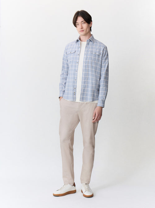Pantalon casual slack regular beige - Father & Sons   - 4 