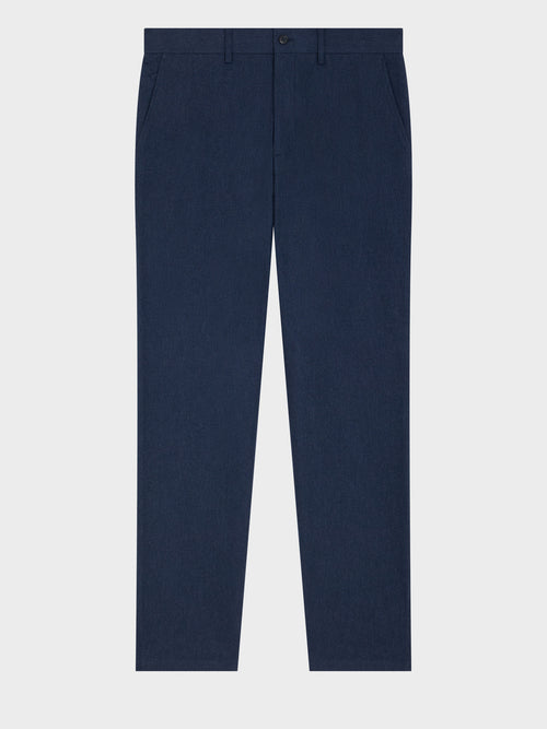 Chino slack regular en coton stretch bleu indigo - 1 - Father & Sons   - 1 