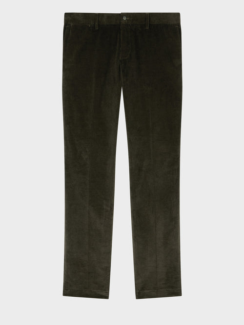 Pantalon coordonnable regular en velours côtelé kaki - Father & Sons   - 4 