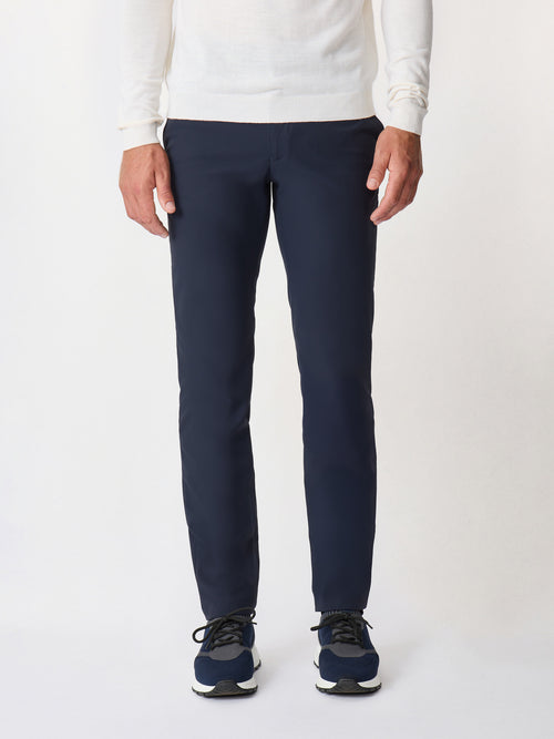 Pantalon coordonnable slim bleu marine - 1 - Father & Sons   - 2 