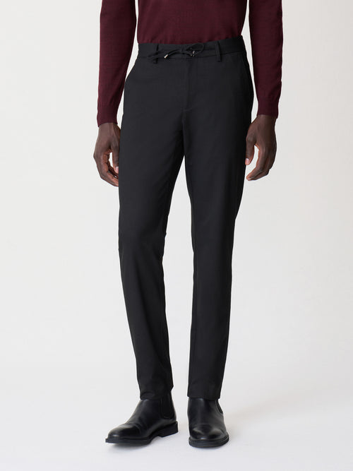 Pantalon casual slack regular noir - 1 - Father & Sons   - 13 
