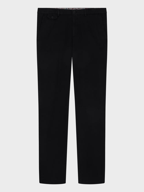 Chino slack regular en coton stretch noir - 1 - Father & Sons   - 16 