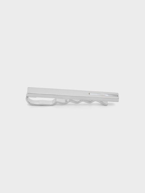 JewelryWe Pince à cravate pour homme - 2,4 cm de large - En laiton poli - Doré/argenté, laiton, Sans pierre JewelryWe Pince à cravate pour homme - 2,4 cm de large - En laiton poli - Doré/argenté, laiton, Sans pierre