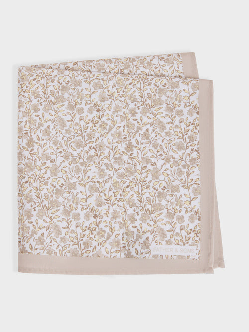 Pochette à motif fleuri beige - Father & Sons   - 1 