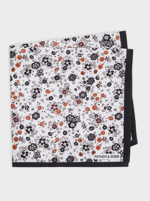 Pochette à motif fleuri marron - Father & Sons   - 1 