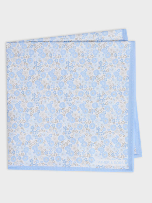 Pochette à motif fleuri bleu jeans - Father & Sons   -  