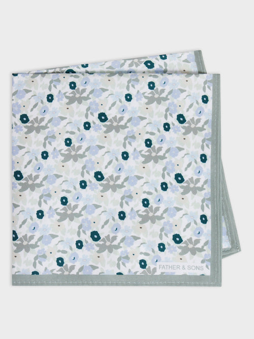 Pochette à motif fleuri kaki - Father & Sons   -  