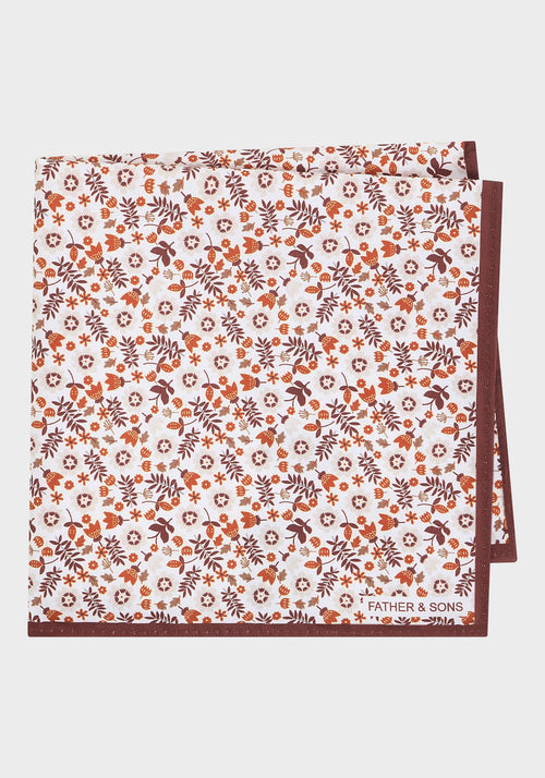 Pochette à motif fleuri terracotta - 1 - Father & Sons   - 18 