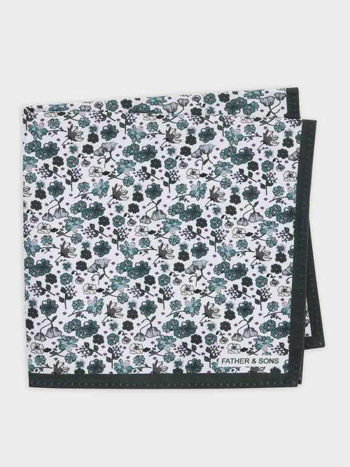 Pochette à motif fleuri kaki - Father & Sons   - 1 