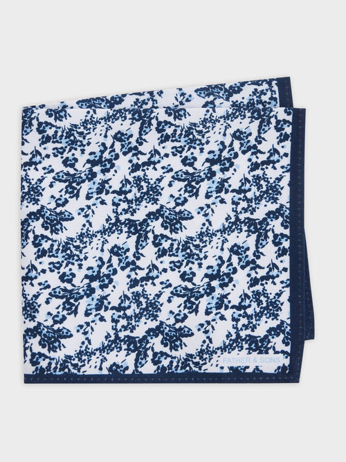 Pochette à motif fleuri bleu marine - Father & Sons   - 1 