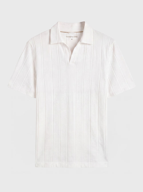 Polo regular en coton blanc - Father & Sons   - 1 