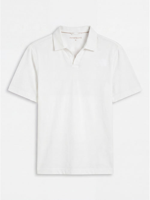 Polo loose en coton blanc - Father & Sons   - 1 