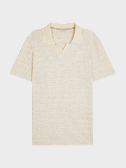 Polo Slim en coton mélangé beige - Father & Sons   - 4 