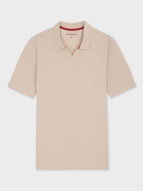 Polo regular en coton beige - Father & Sons   - 4 