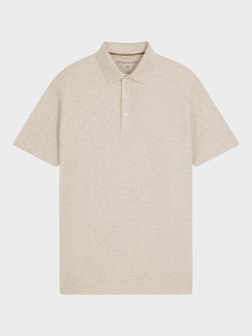 Polo regular en coton beige - 1 - Father & Sons   - 10 