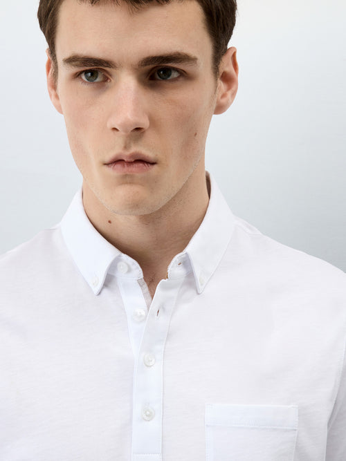 Polo Slim en coton blanc - Father & Sons   - 3 