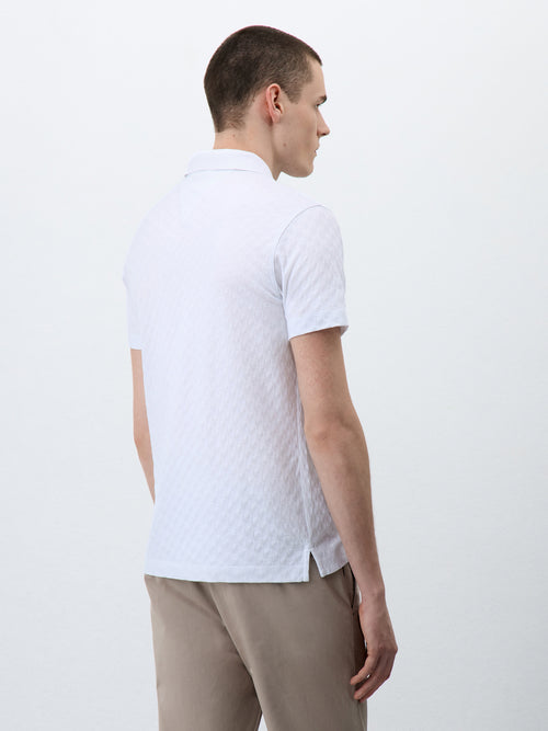 Polo Slim en coton blanc - 2 - Father & Sons   - 8 
