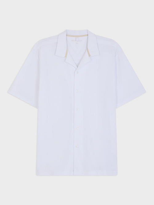 Chemise manches courtes regular en maille blanche - 1 - Father & Sons   - 11 