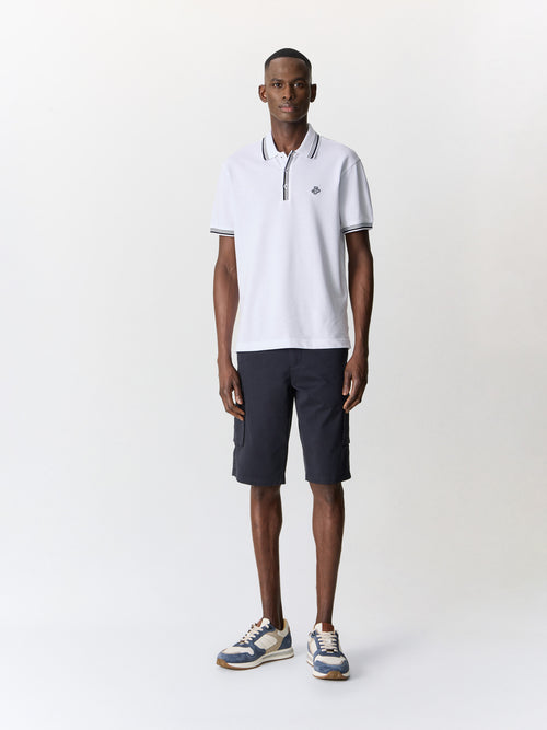 Polo regular en coton blanc - Father & Sons   - 4 
