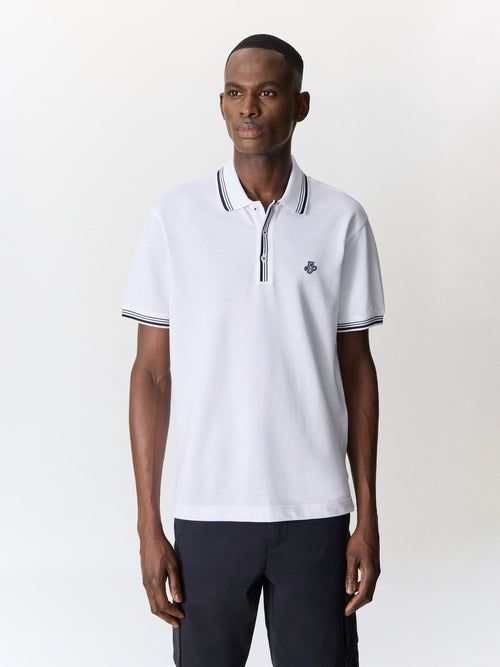 Polo regular en coton blanc - 1 - Father & Sons   - 19 
