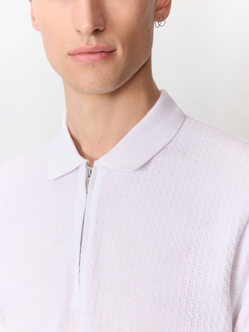 Polo slim en coton blanc - Father & Sons   - 3 