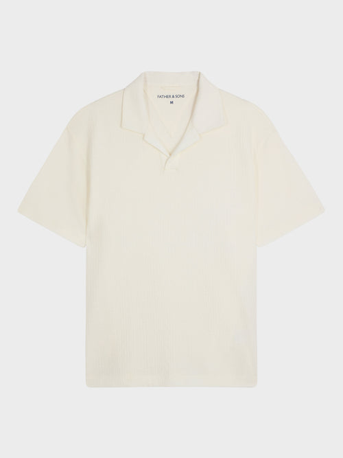 Polo loose en coton blanc - 1 - Father & Sons   - 1 