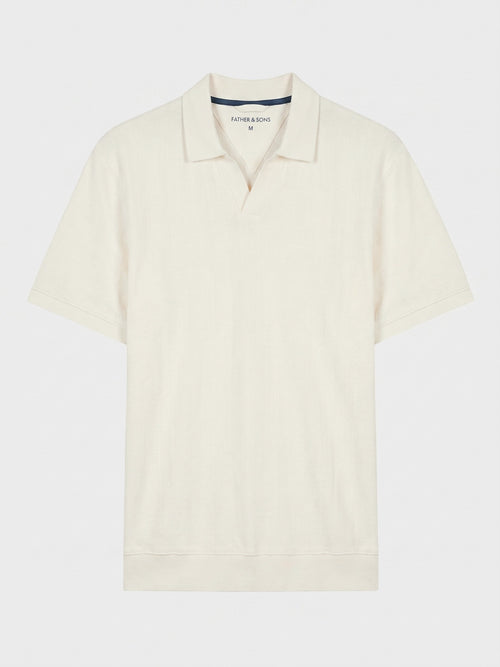 Polo loose en coton blanc - 1 - Father & Sons   - 19 
