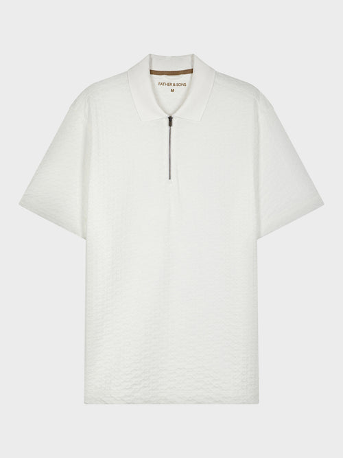 Polo regular en coton blanc - Father & Sons   - 1 