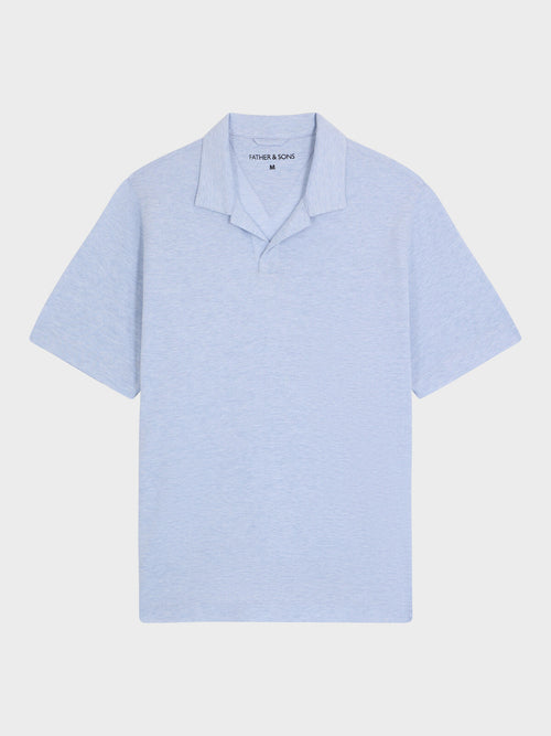 Polo regular en coton bleu ciel - 1 - Father & Sons   - 6 