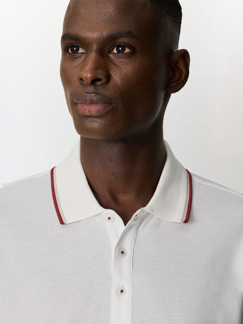 Polo slim en coton écru - Father & Sons   - 3 