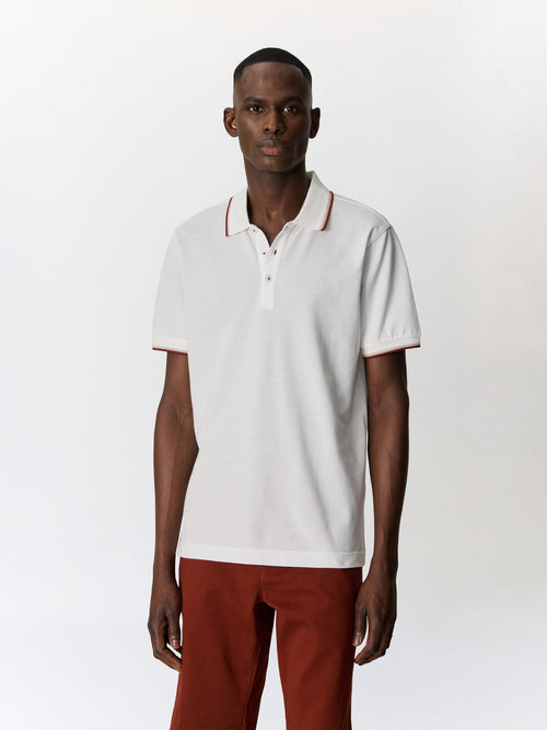 Polo slim en coton écru - 1 - Father & Sons   - 17 