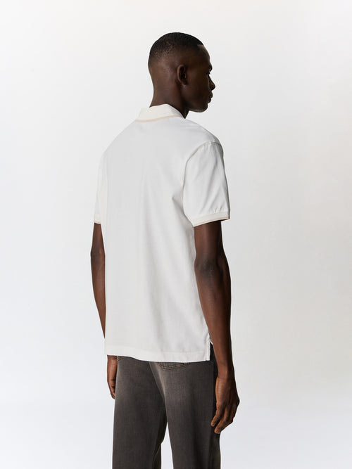 Polo regular en coton mélangé écru - 2 - Father & Sons   - 6 