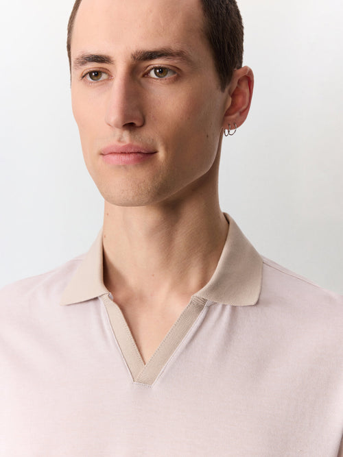 Polo regular en coton beige clair - Father & Sons   - 4 