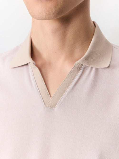 Polo regular en coton beige clair - Father & Sons   - 3 
