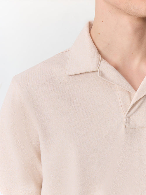 Polo loose en maille beige clair - Father & Sons   - 3 