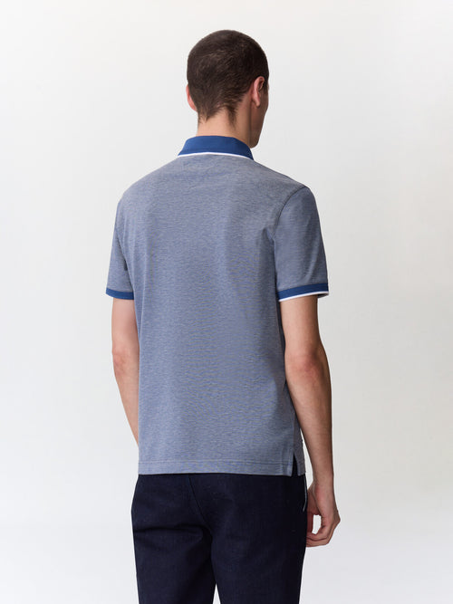 Polo slim en coton bleu jeans - 2 - Father & Sons   - 11 