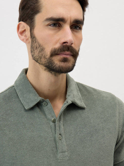 Polo Slim en jersey éponge kaki - Father & Sons   - 3 