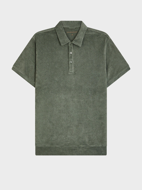 Polo Slim en jersey éponge kaki - Father & Sons   - 6 