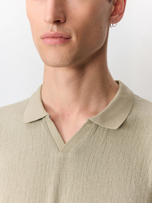 Polo regular en coton kaki - Father & Sons   - 4 