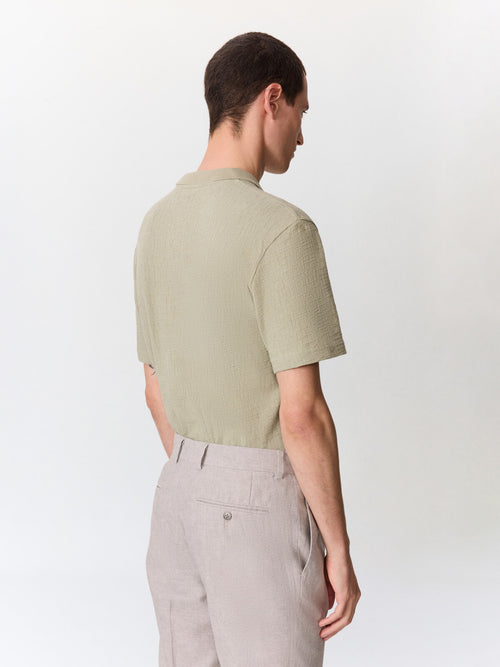 Polo regular en coton kaki - 2 - Father & Sons   - 18 