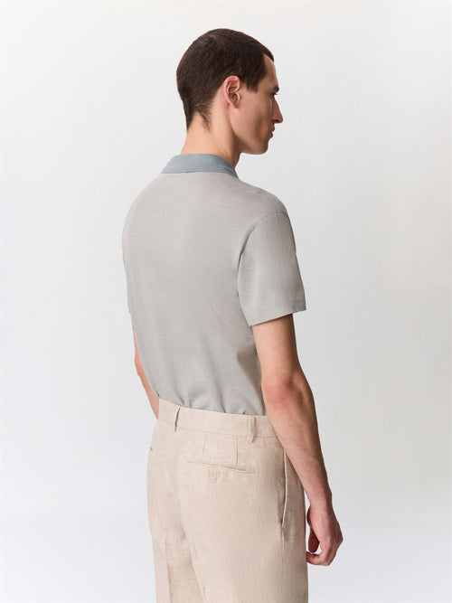 Polo regular en coton kaki - 2 - Father & Sons   - 8 