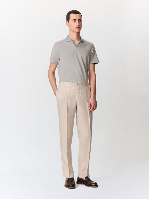 Polo regular en coton kaki - Father & Sons   - 4 