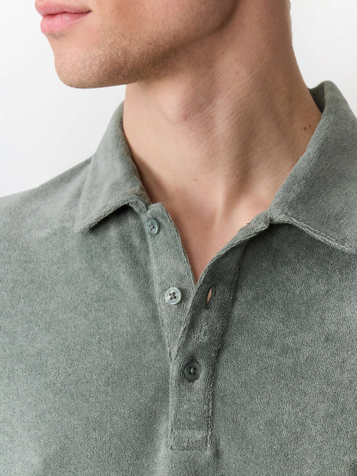 Polo slim en jersey éponge kaki - Father & Sons   - 4 