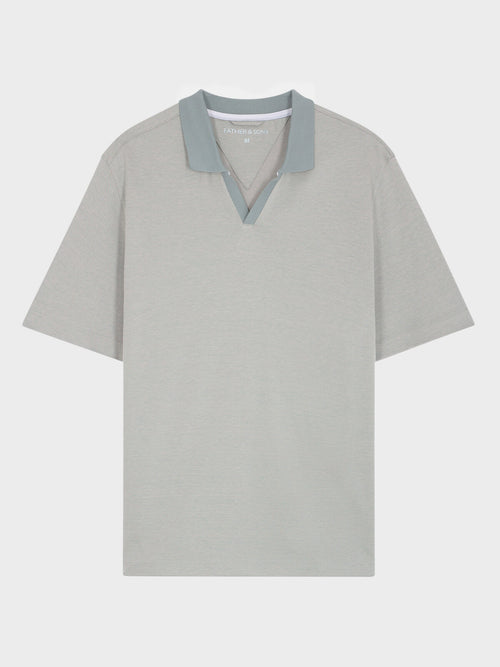 Polo regular en coton kaki - Father & Sons   - 5 