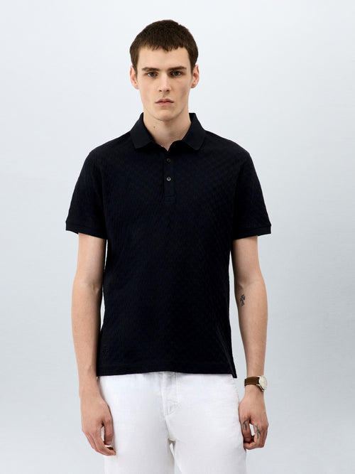 Polo Slim en maille coton bleu marine - 1 - Father & Sons   - 15 