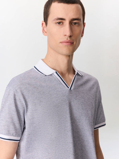 Polo regular en maille bleu marine - Father & Sons   - 3 