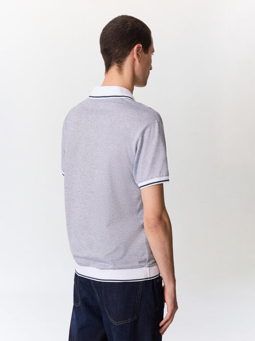 Polo regular en maille bleu marine - 2 - Father & Sons   - 8 