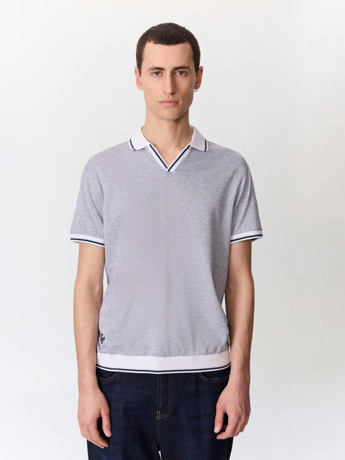 Polo regular en maille bleu marine - 1 - Father & Sons   - 8 